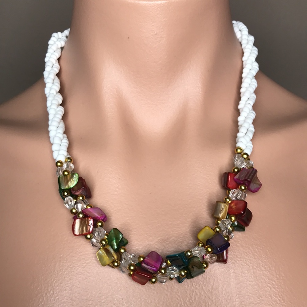 Gemstone Beaded Necklace NEW